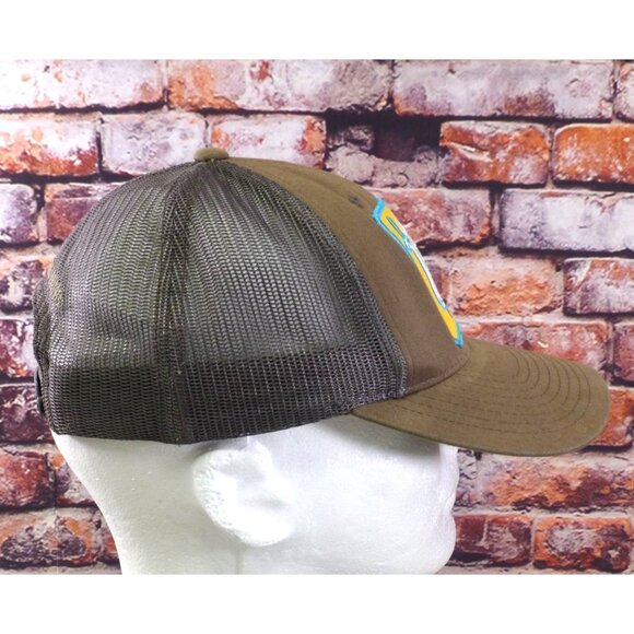 Live Laugh Love Llama Trucker Hat Sycamore Brewing Snapback Brown Mesh Back - Picture 2 of 7